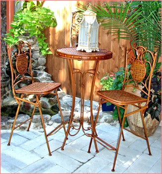 Rent our 3 piece Bistro Set - Exclusive Ironworks - 3 piece Bistro set rental french prop rental